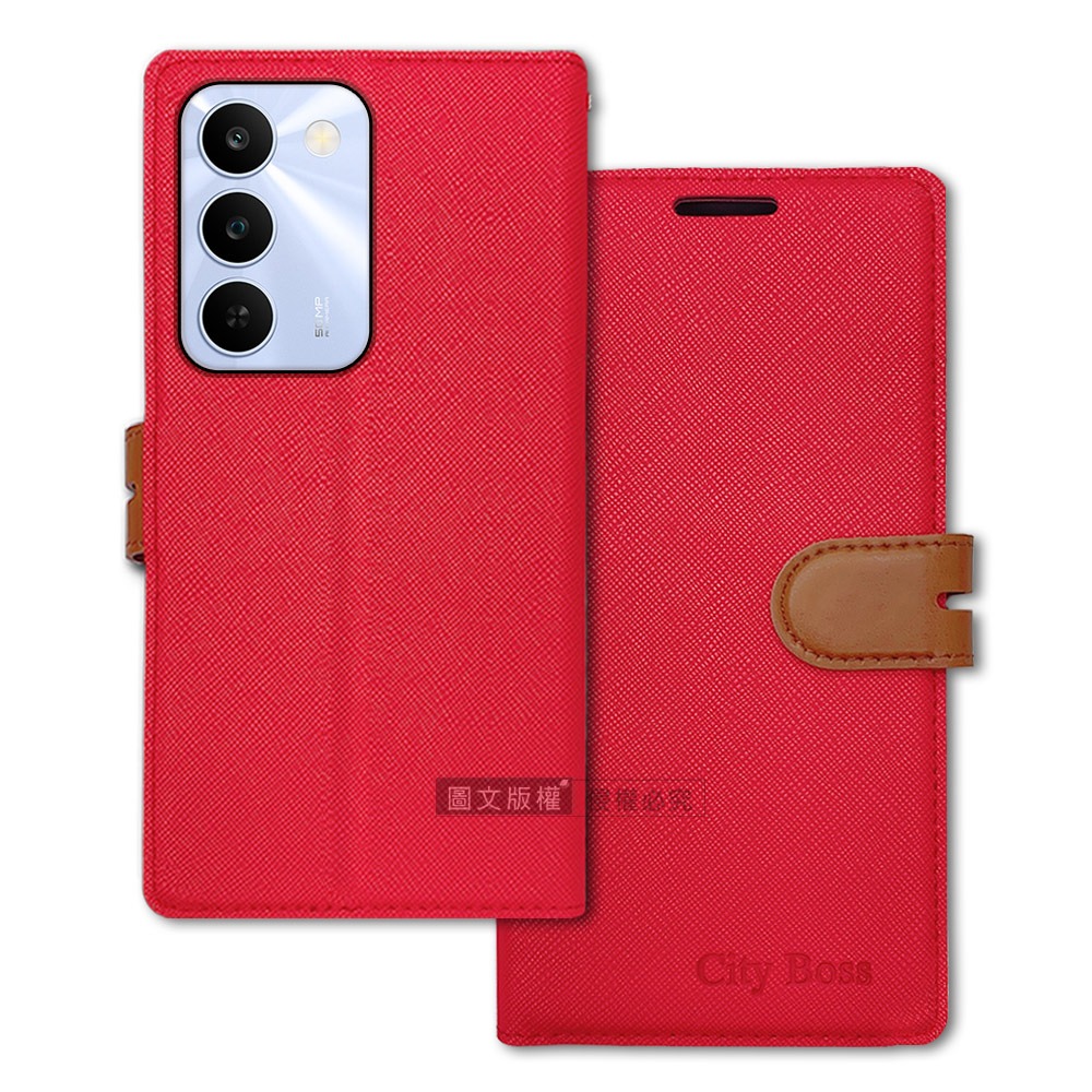 威力家 CITY都會風 realme C100 5G 插卡立架磁力手機皮套 有吊飾孔-規格圖5