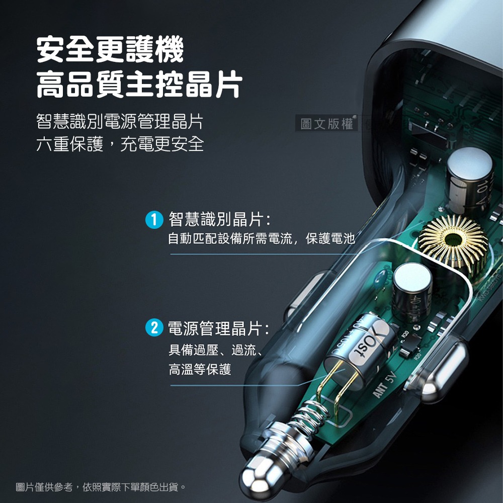 威力家 夜馳霓影 1.4M車用延長充電器 五孔輸出車充 PD+QC3.0快充 BSMI認證-細節圖6