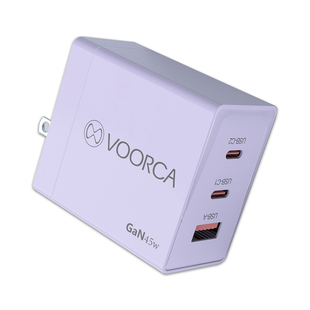 威力家 瞬電魔方 45W氮化鎵GaN充電器 三口輸出快充頭 PD+QC3.0 全球電壓-規格圖8