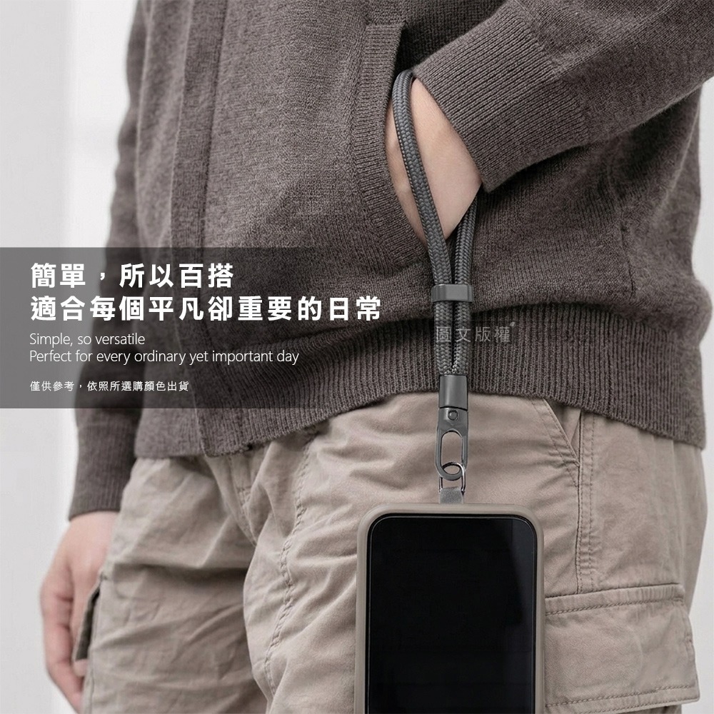 威力家 LoopFit 360度旋轉可調式腕掛繩 7mm加粗不勒手 手機/證件/耳機皆適用(送金屬掛片)-細節圖5