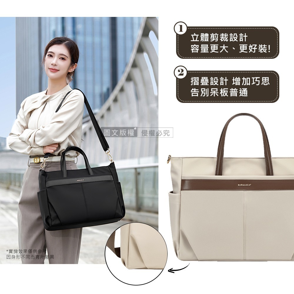 威力家 Verona 美型輕量通勤包 15.6吋 商務休閒大容量防潑水筆電包 手提/肩揹/斜揹-細節圖5