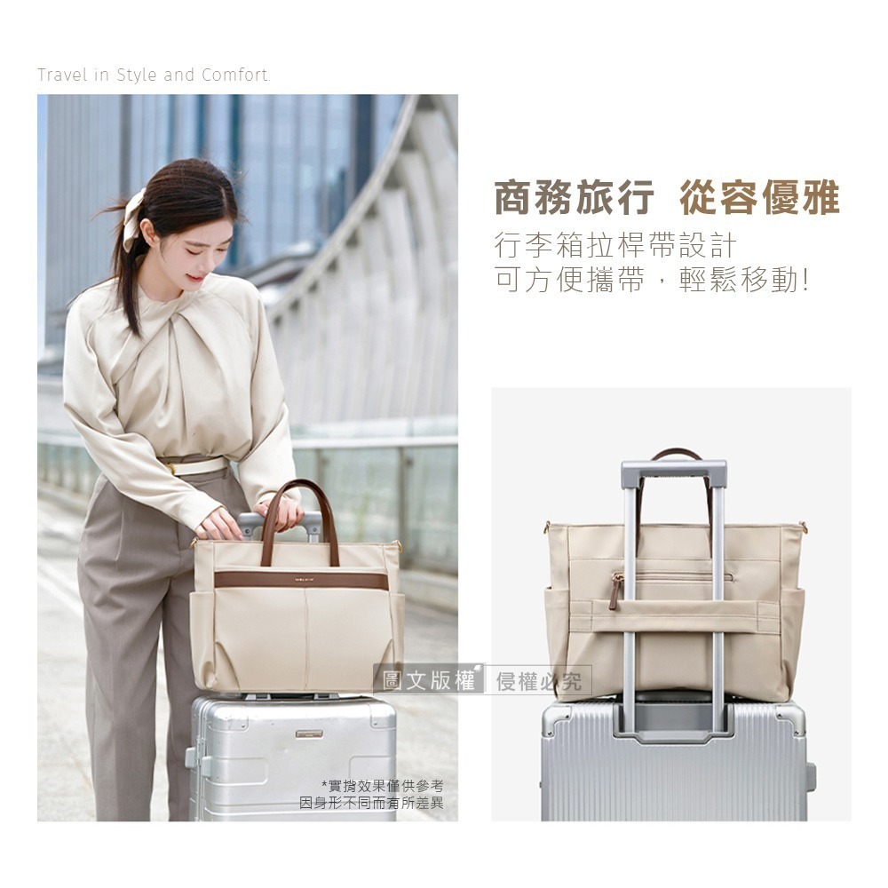 威力家 Verona 美型輕量通勤包 15.6吋 商務休閒大容量防潑水筆電包 手提/肩揹/斜揹-細節圖6