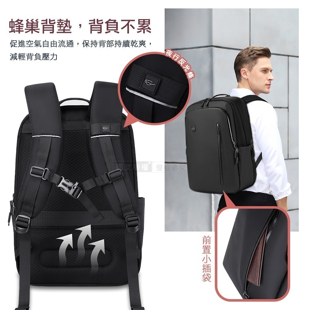 威力家 Simple One 極簡日用包 15.6吋 通勤旅行雙用 防潑水大容量筆電後背包-細節圖5