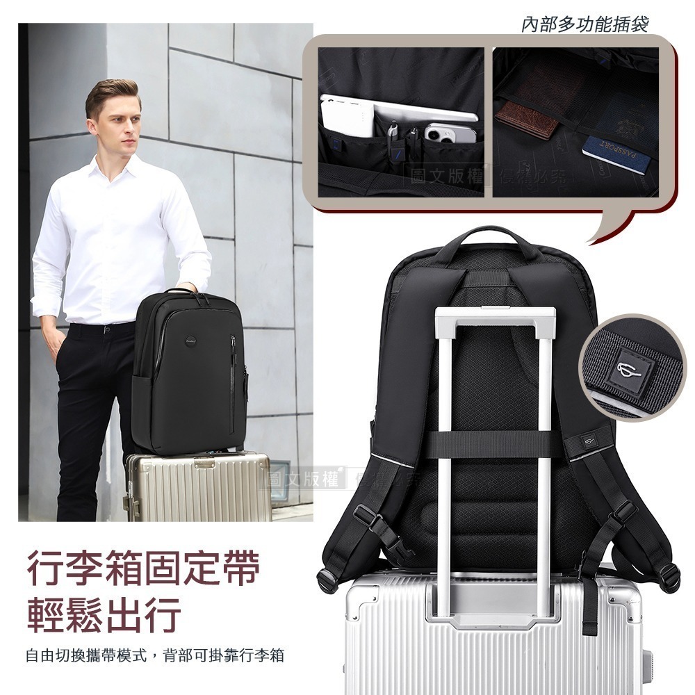 威力家 Simple One 極簡日用包 15.6吋 通勤旅行雙用 防潑水大容量筆電後背包-細節圖6