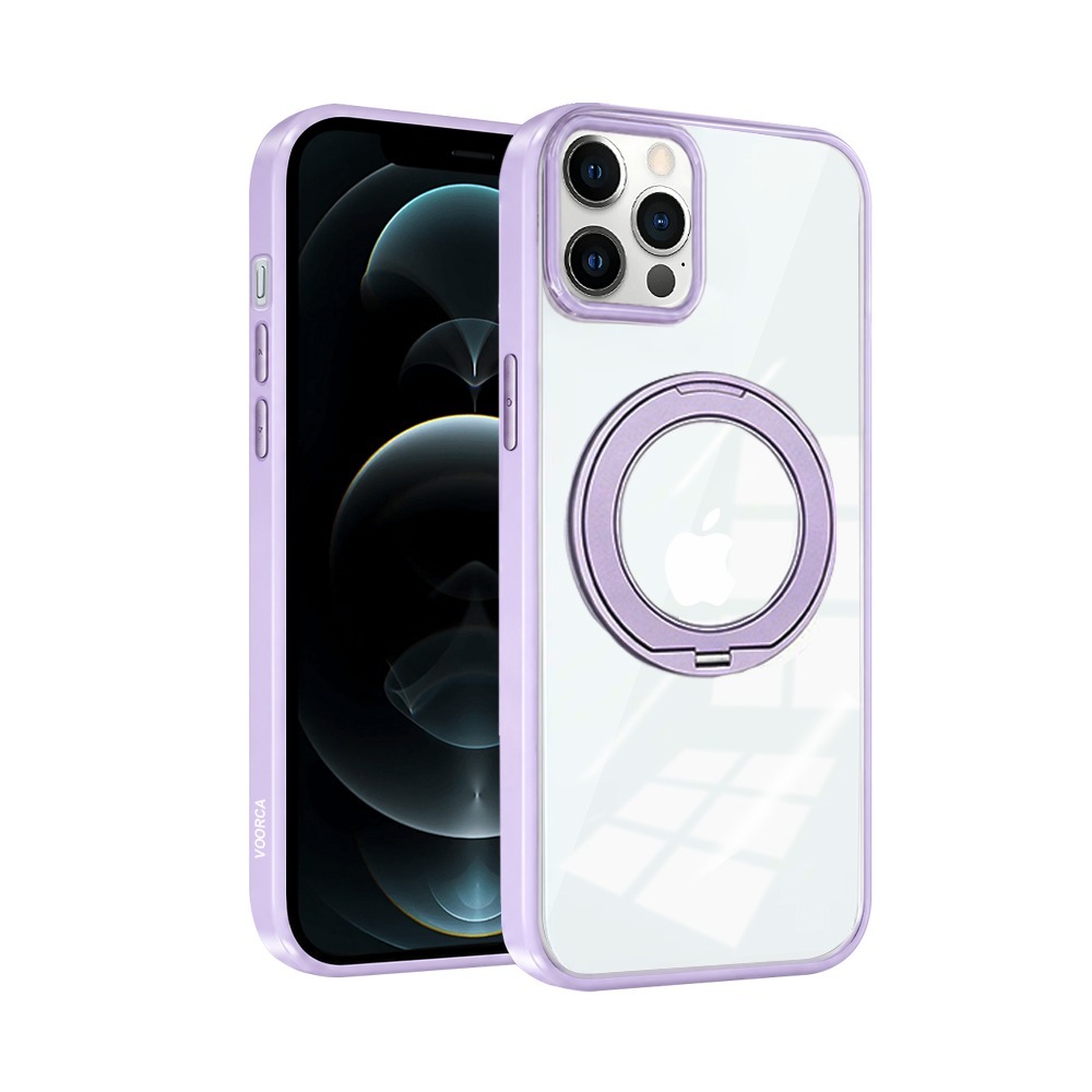 威力家 VOORCA 夢幻糖果360系列 iPhone 12/12 Pro N52晶透磁吸殼 360度旋轉支架手機殼-規格圖8