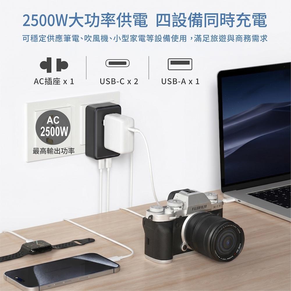 威力家 WEPHONE 極致纖薄款 45W輕薄型萬國轉接頭 摺疊插頭 雙Type-C/USB-A輸出 出國必備-細節圖5