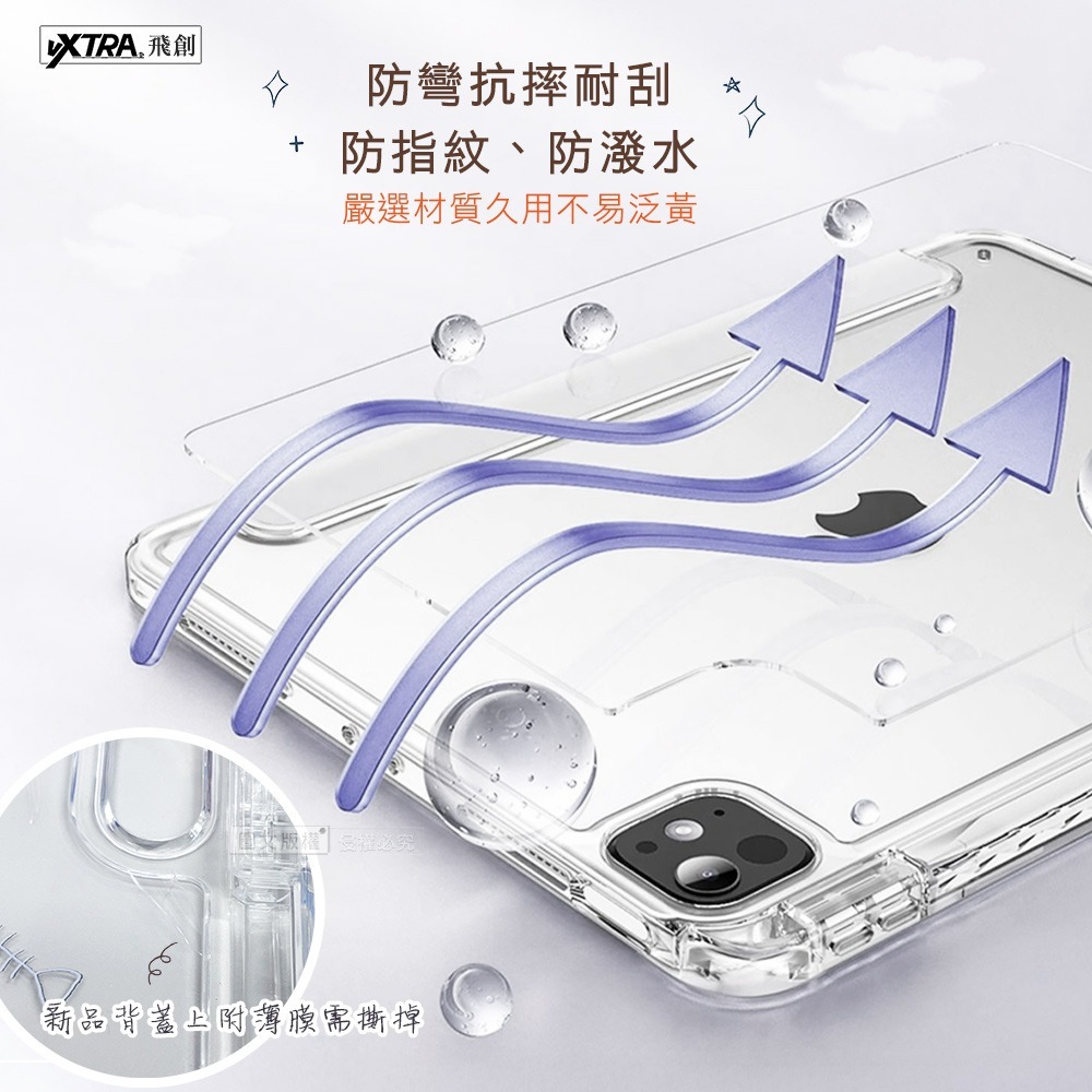 威力家 VXTRA 療癒萌寵 2024 iPad mini 7/mini 6 共用 Y折晶透皮套(笑笑犬)+9H玻璃貼-細節圖11