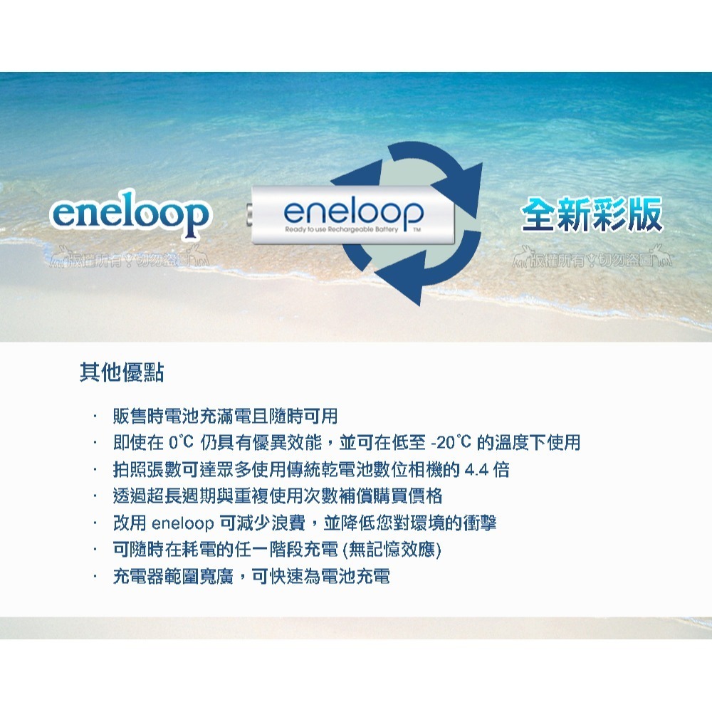威力家【Panasonic 國際牌】eneloop 鎳氫充電電池-標準款(3號4顆入) AA 低自放電-細節圖4