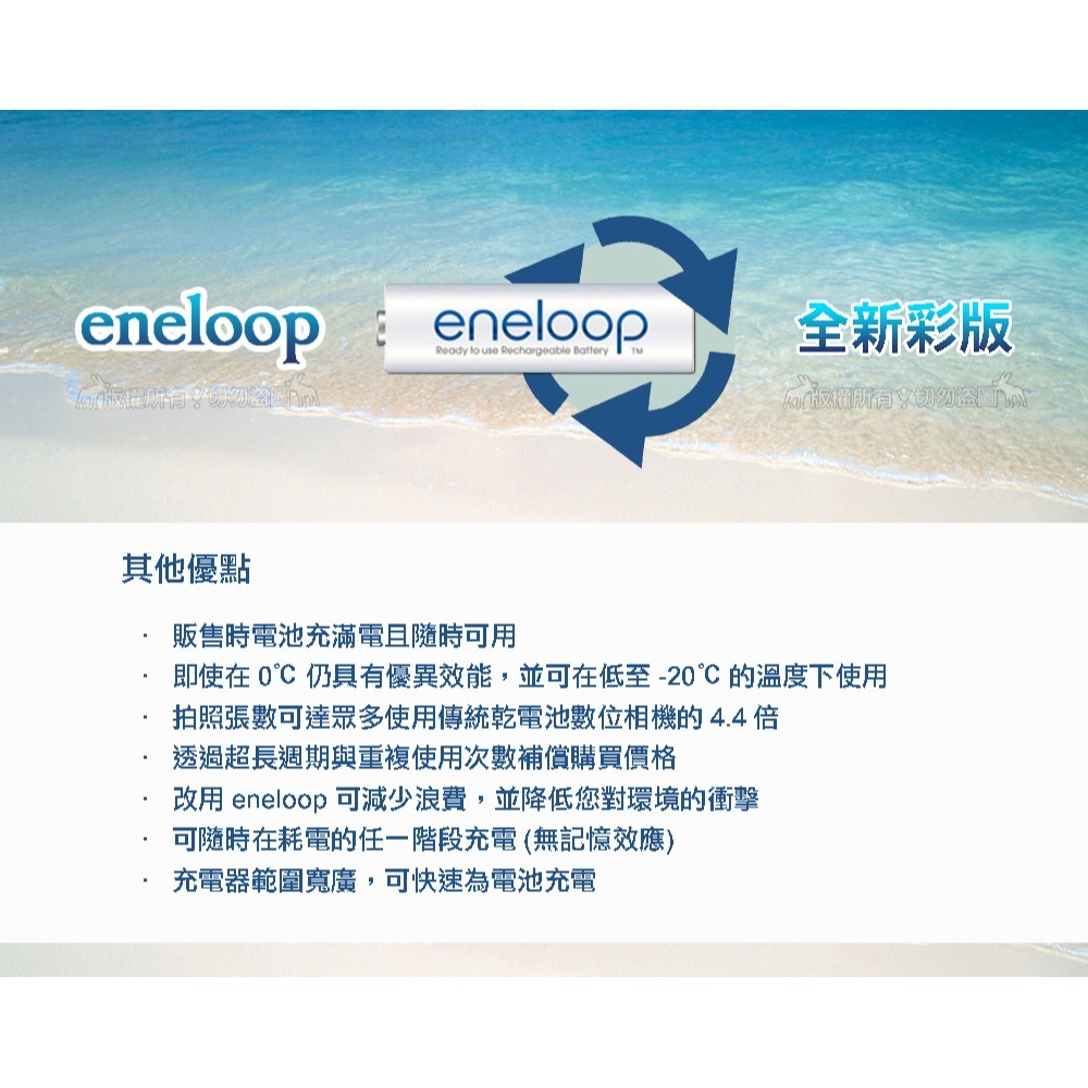 威力家【Panasonic 國際牌】eneloop 鎳氫充電電池-標準款(4號4顆入) AAA 低自放電-細節圖4