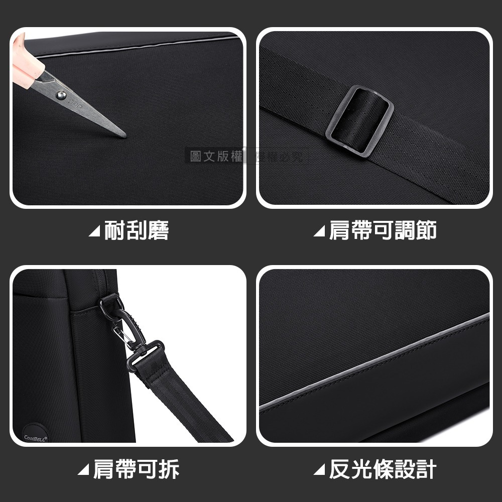威力家 15.6吋 卓越系列 大容量商務筆電包 機能多隔層 防潑水公事包 側背/手提-細節圖9