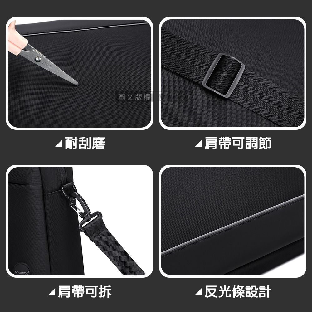 威力家 15.6吋 卓越系列 大容量商務筆電包 機能多隔層 防潑水公事包 側背/手提-細節圖9