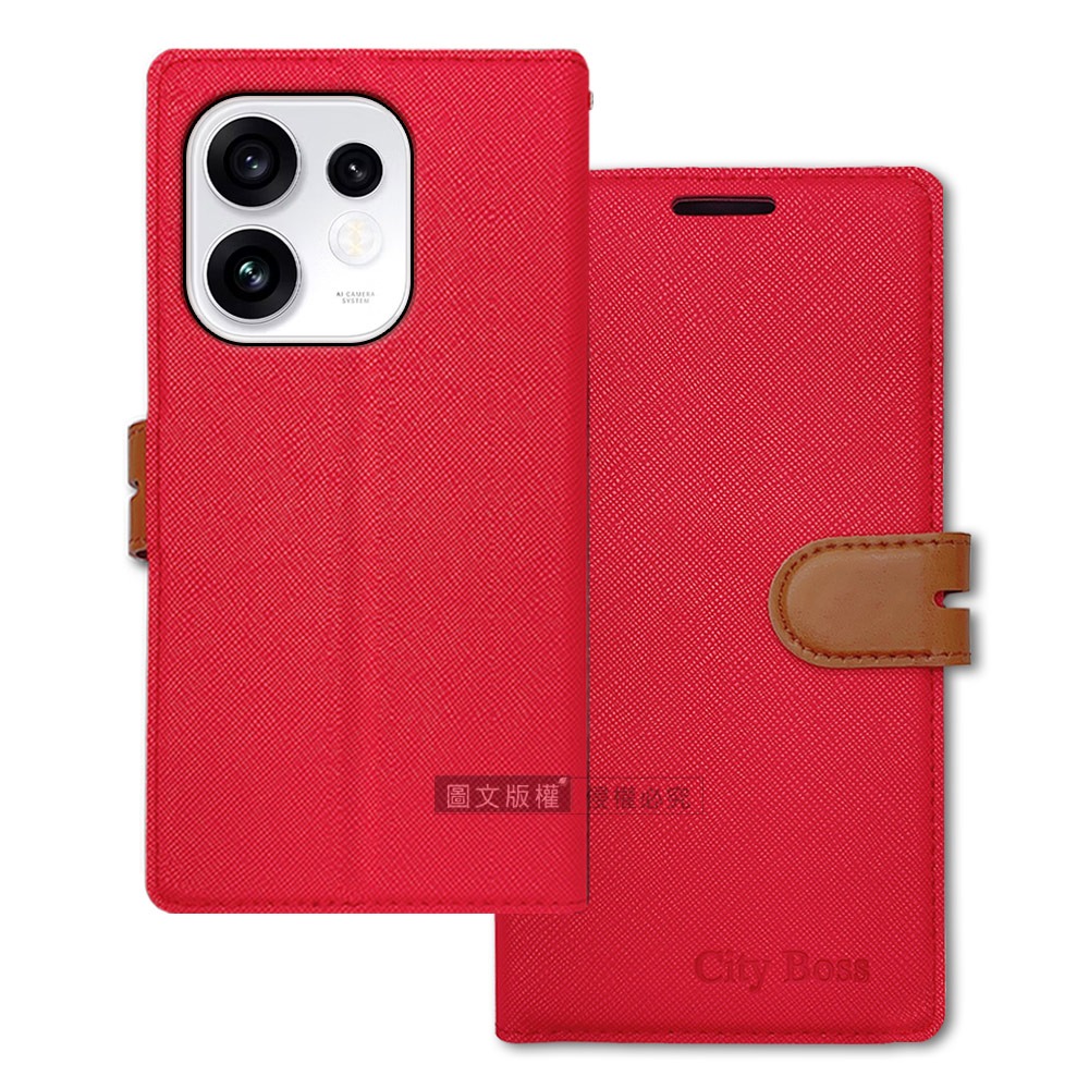 威力家 CITY都會風 OPPO Reno16 插卡立架磁力手機皮套 有吊飾孔-規格圖5