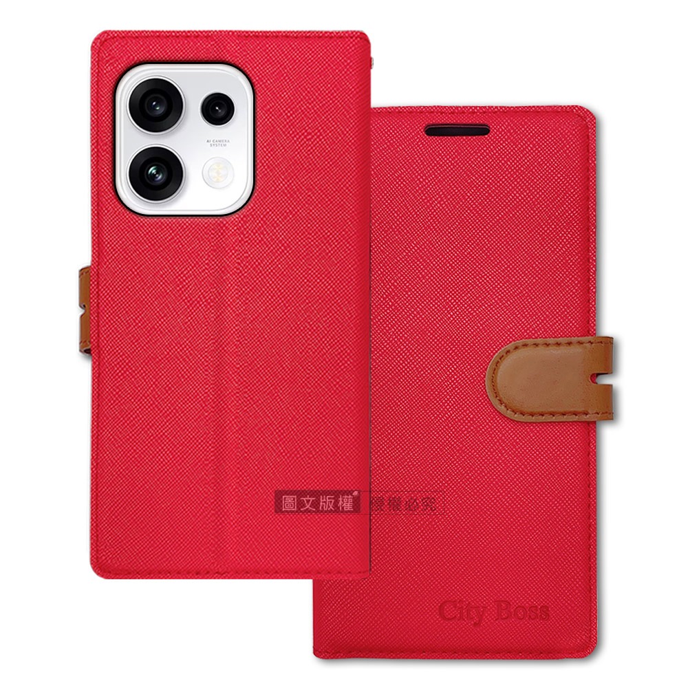 威力家 CITY都會風 OPPO Reno16 F 插卡立架磁力手機皮套 有吊飾孔-規格圖5