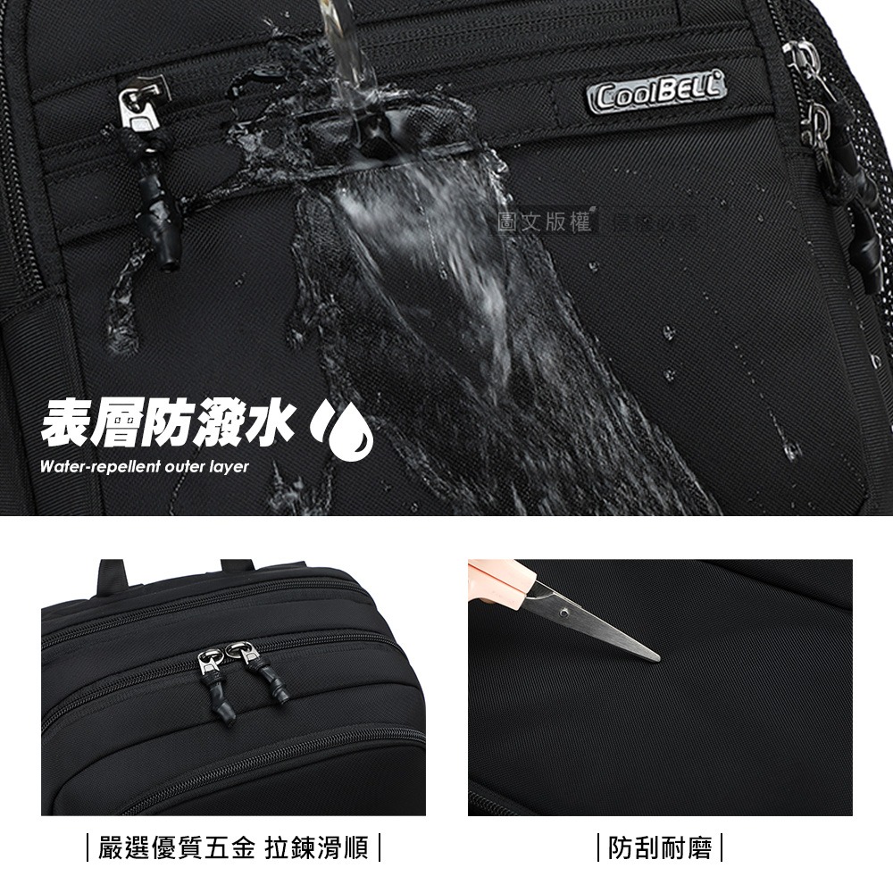 威力家 City Pro 商務機能後背包 15.6吋 大容量分層收納 獨立筆電層/防盜層/透氣減壓-細節圖6