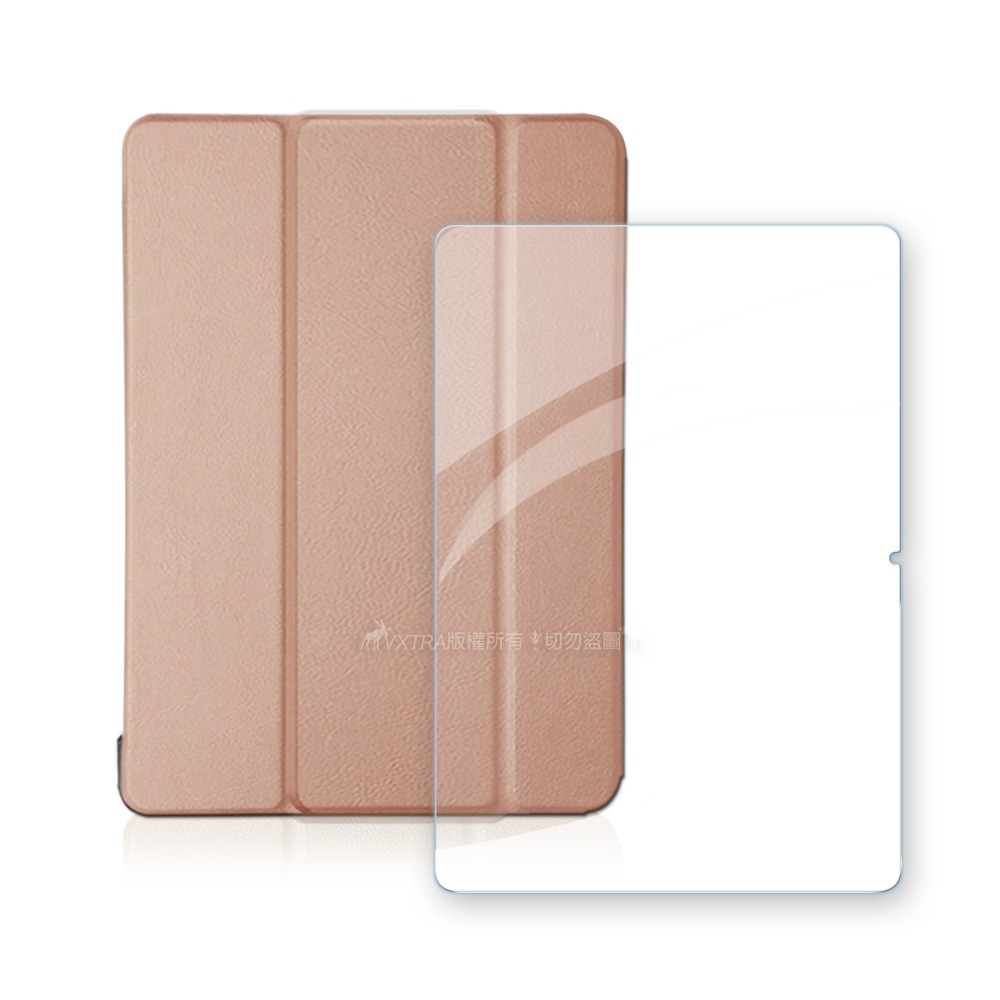 威力家 VXTRA OPPO Pad 5 柔光版 經典皮紋三折皮套+9H鋼化玻璃貼(合購價)-規格圖10