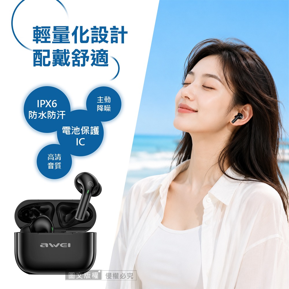 威力家 Mini彩漾 ANC主動降噪 TWS真藍牙耳機 藍牙V6.0/IPX6防水防汗/HiFi音質-細節圖7