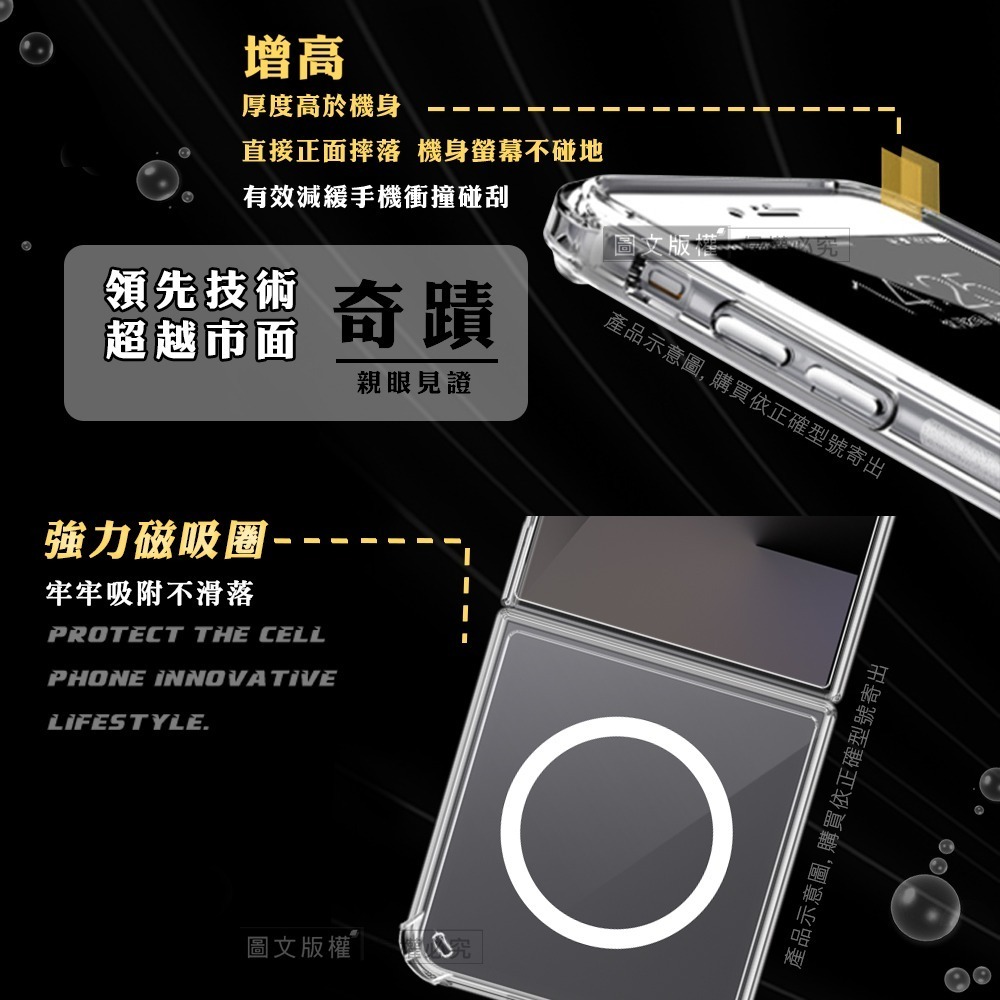 威力家 CITY磁吸版 三星 Galaxy Z Flip8 5D軍規防摔氣墊殼 磁吸手機殼 透明殼-細節圖4