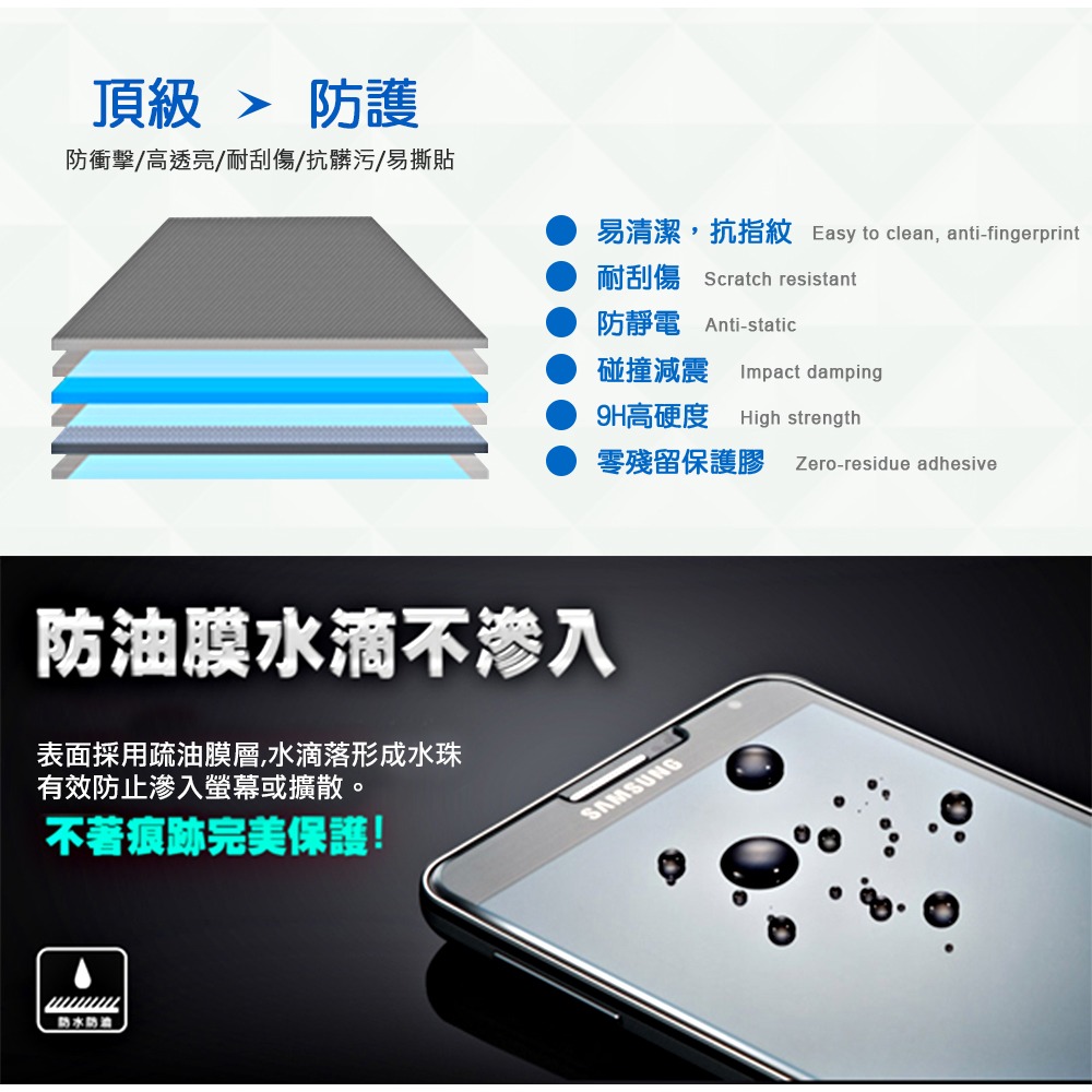 威力家 全透明 POCO F9 Pro 疏水疏油9H鋼化頂級晶透玻璃膜 玻璃保護貼-細節圖4