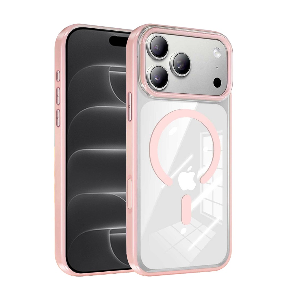 威力家 VOORCA 清新糖果色 iPhone 18 Pro N52晶透磁吸保護殼 手機殼-泡泡粉