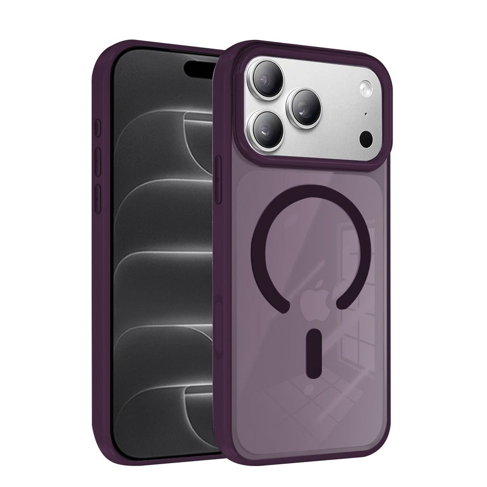 威力家 VOORCA 清新糖果色 iPhone 18 Pro Max N52晶透磁吸保護殼 手機殼-酒紅色