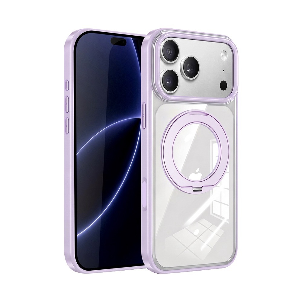 威力家 VOORCA 夢幻糖果360系列 iPhone 18 Pro N52晶透磁吸殼 360度旋轉支架手機殼 保護殼-葡萄軟糖