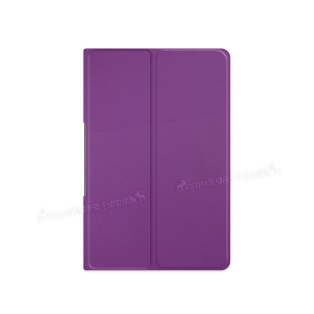 威力家 VXTRA 聯想 Lenovo Tab Plus TB351FU 11.5吋 經典皮紋保護套網格硬背支架平板皮套-格雷紫