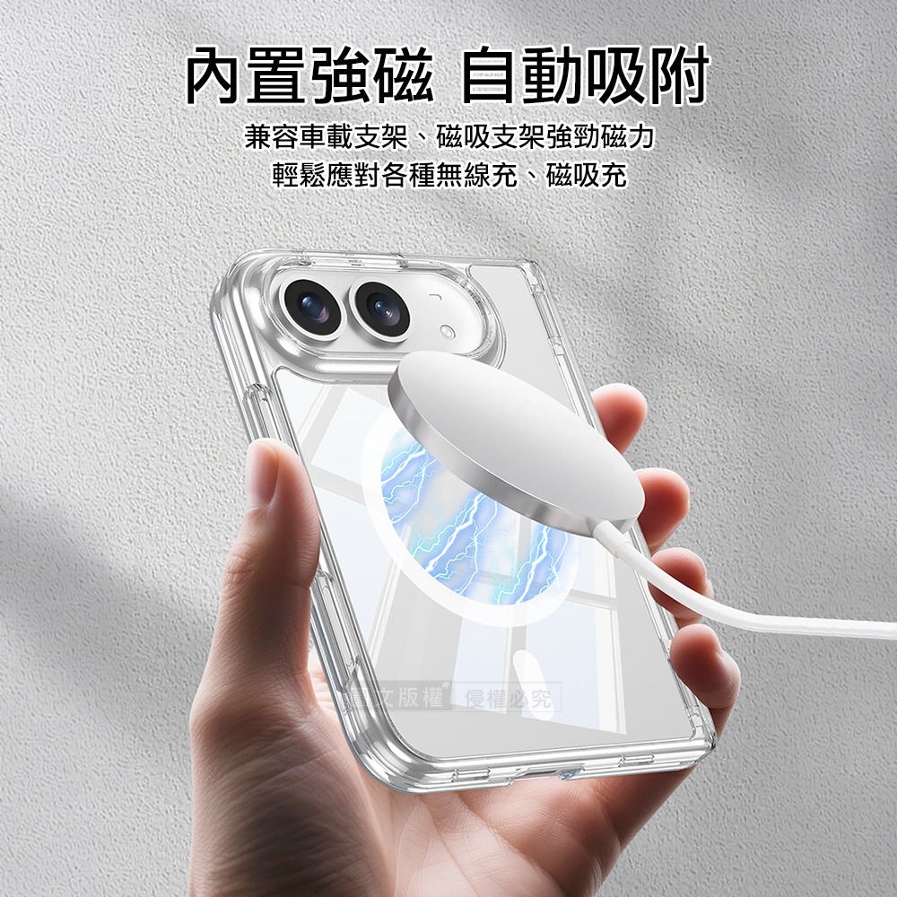 威力家 iPhone Duo 殼膜一體 轉軸全包覆 晶透磁吸保護殼 手機殼-細節圖4