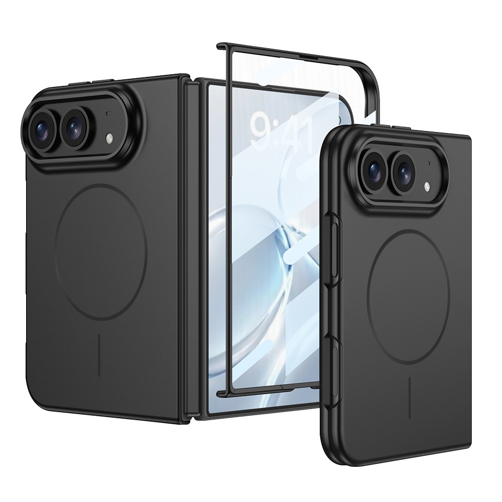 威力家 iPhone Duo 殼膜一體 鏡頭加高保護 磁吸膚感保護殼 手機殼-炫酷黑