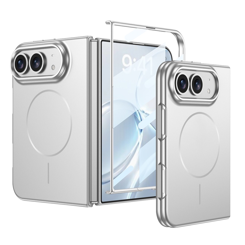 威力家 iPhone Duo 殼膜一體 鏡頭加高保護 磁吸膚感保護殼 手機殼-氣質銀