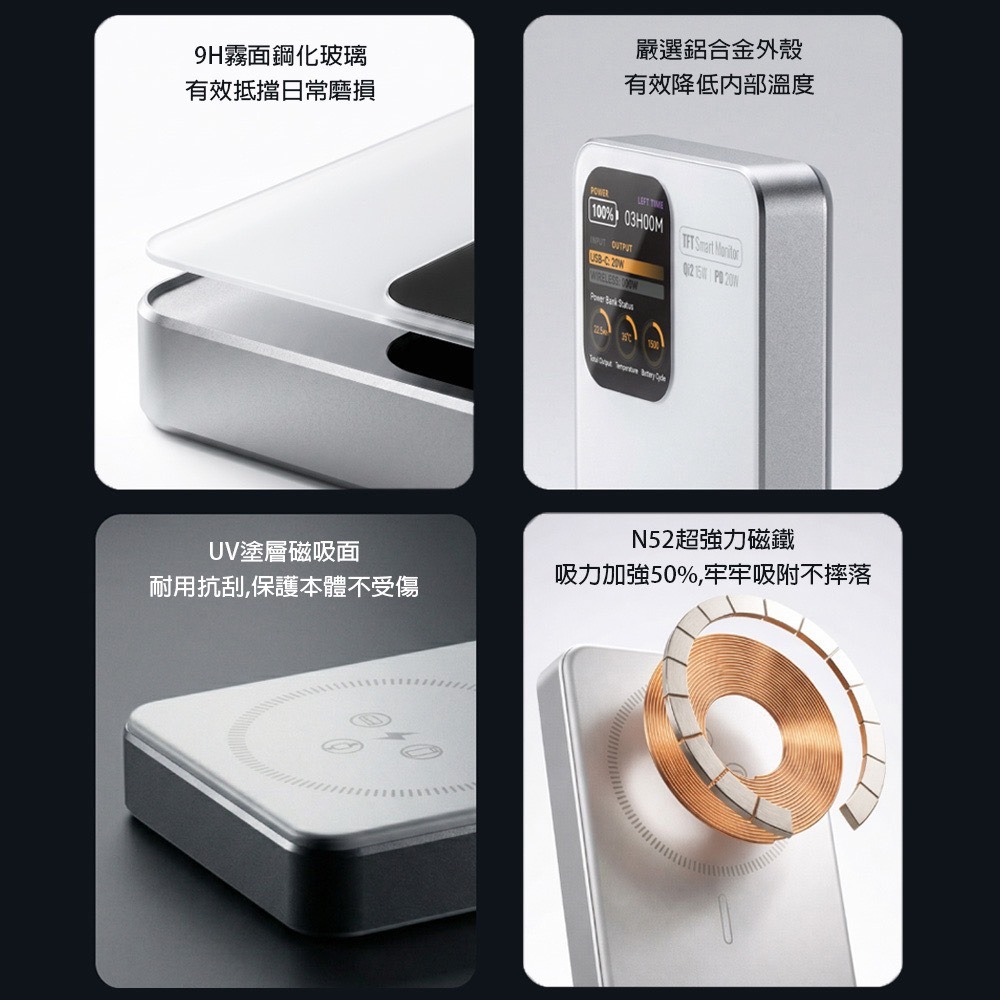 威力家 POLYBATT 升級固態電芯 10000mAh AK智能溫控快充行動電源液晶螢幕顯示(中國3C+QR二維碼認證-細節圖11