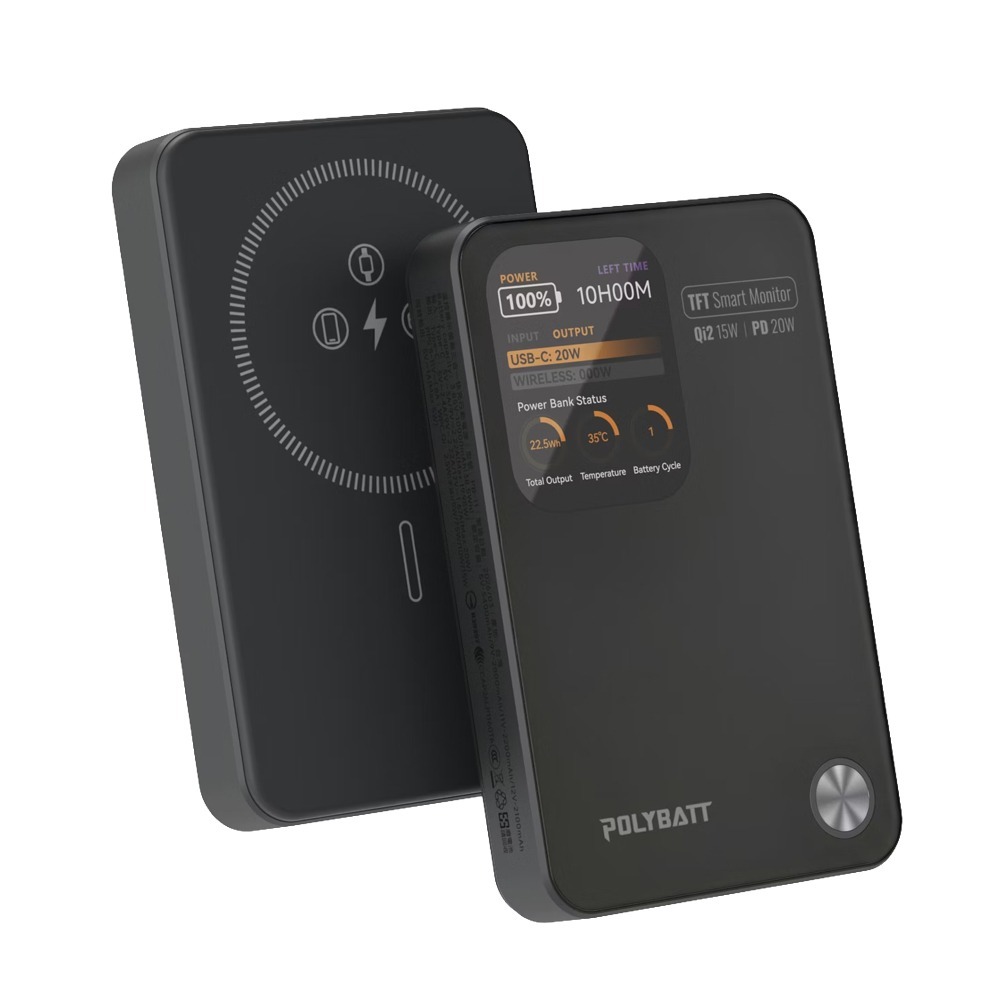 威力家 POLYBATT 升級固態電芯 10000mAh AK智能溫控快充行動電源液晶螢幕顯示(中國3C+QR二維碼認證-規格圖2
