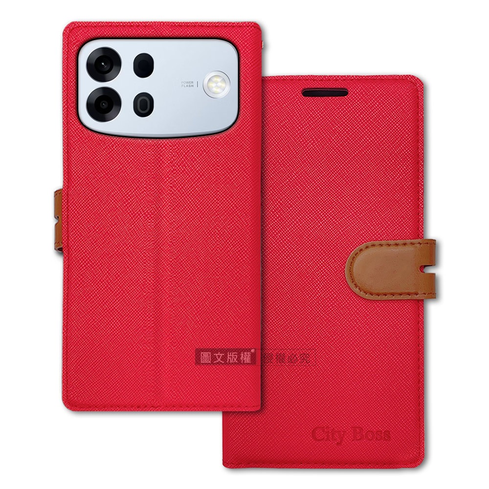 威力家 CITY都會風 OPPO A7 Pro Max 插卡立架磁力手機皮套 有吊飾孔-規格圖1