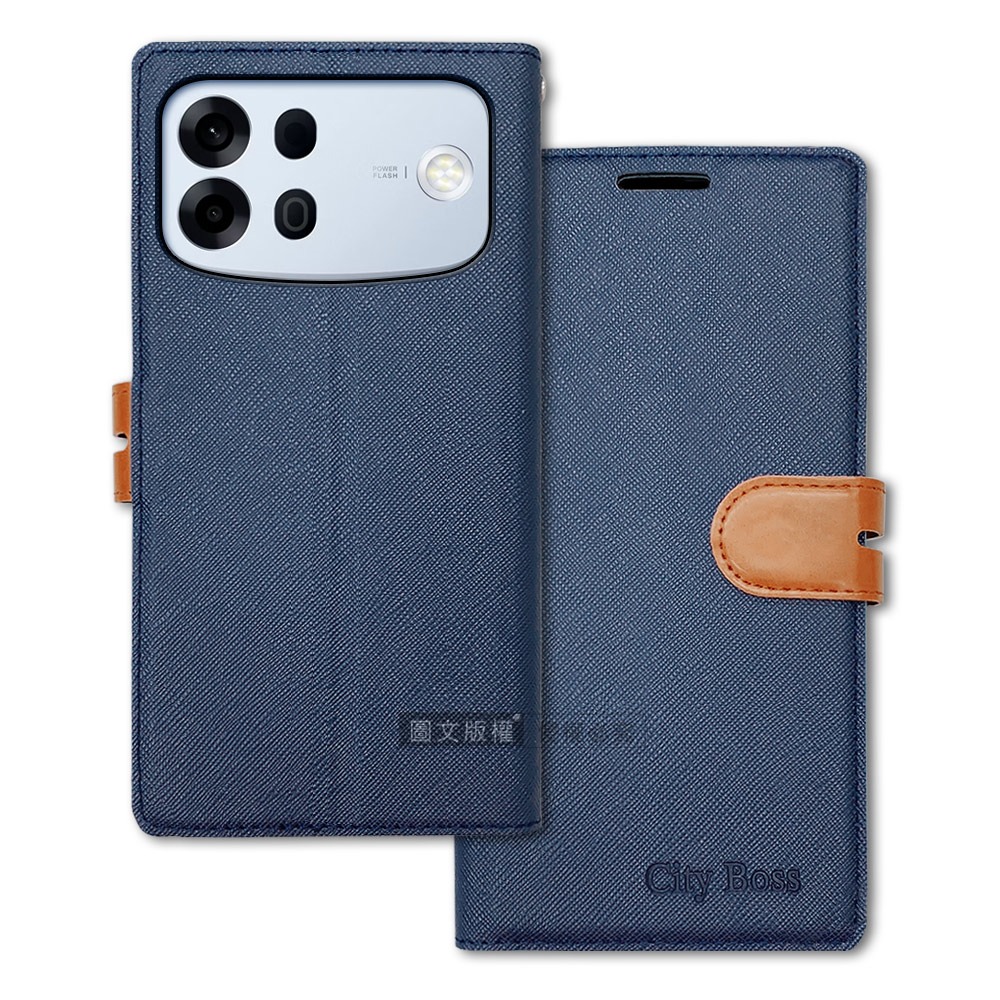 威力家 CITY都會風 OPPO A7 Pro Max 插卡立架磁力手機皮套 有吊飾孔-規格圖2