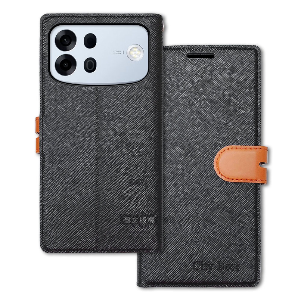 威力家 CITY都會風 OPPO A7 Pro Max 插卡立架磁力手機皮套 有吊飾孔-規格圖3