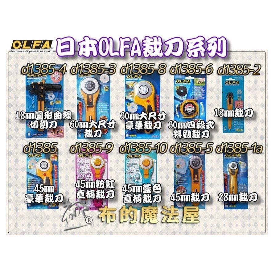 【布的魔法屋】d1385-11日本製OLFA花卉珍藏款限定45mm直柄裁刀 喜佳OLFA花朵裁刀切割刀滾刀輪刀旋轉切刀片-細節圖9