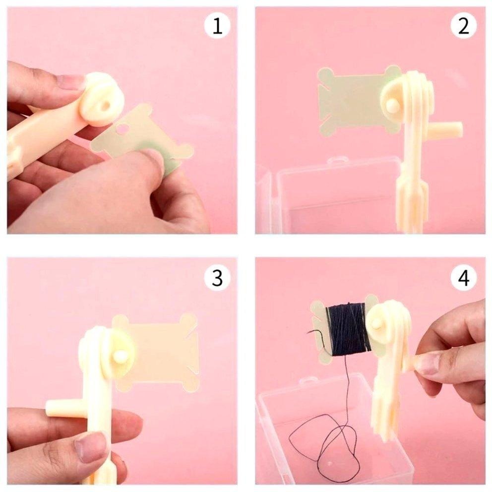 【布的魔法屋】d287-毛線十字繡線繞線板，手搖繞線器，繞線板，繞線器，捲線卡，繡線繞線卡，繞線器，線片，繞線片卷線板-細節圖7