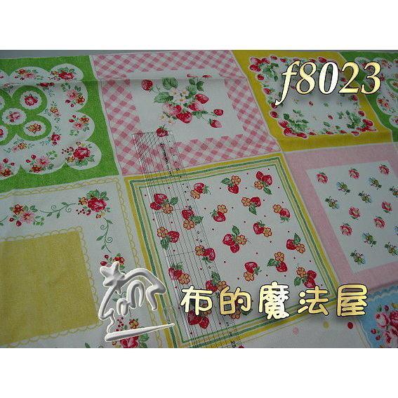 【布的魔法屋】f8023浪漫玫瑰系列2呎片圖案布棉麻布kokka日本進口布(拼布布料/拼布材料/手工藝材料/可作拼布包包-細節圖2