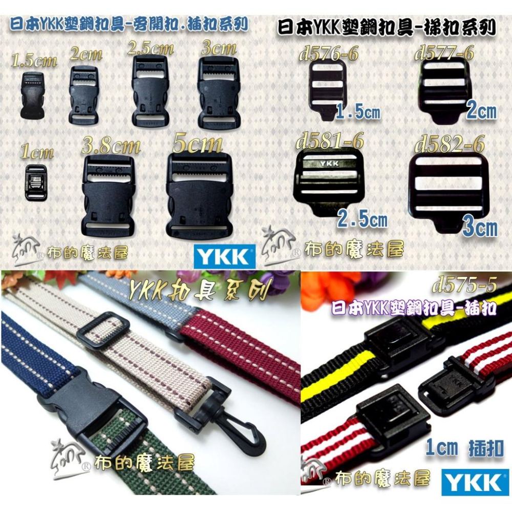 【布的魔法屋】d576-7黑色2入組1.5cm塑鋼YKK扣具三角分帶片 日本YKK高品質扣具 安全帽扣具調節扣背包肩帶扣-細節圖6