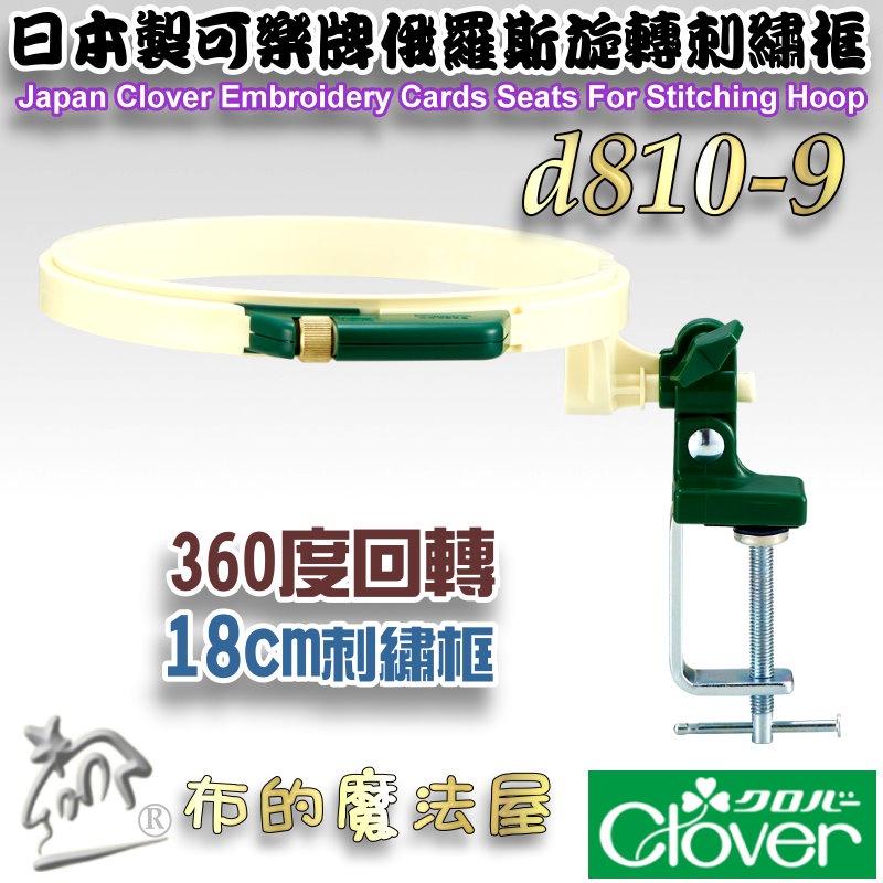 【布的魔法屋】d810-9日本製可樂牌360度回轉18cm俄羅斯刺繡框 旋轉固定座Clover 簡單反轉 夾緊布料-細節圖2