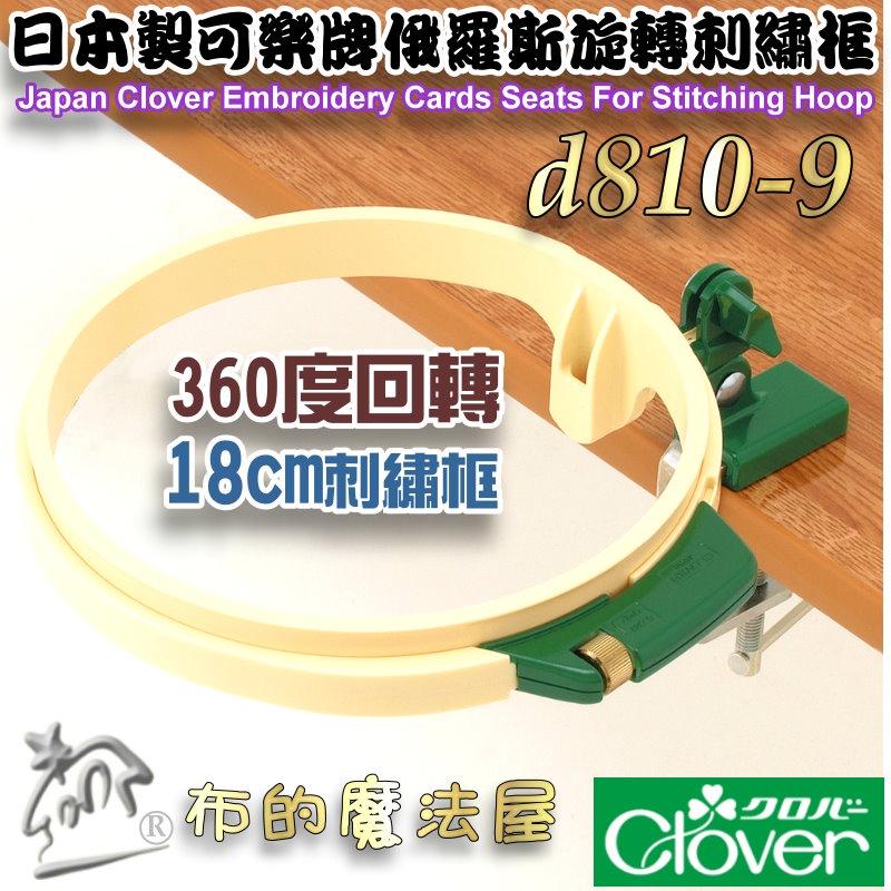 【布的魔法屋】d810-9日本製可樂牌360度回轉18cm俄羅斯刺繡框 旋轉固定座Clover 簡單反轉 夾緊布料-細節圖3