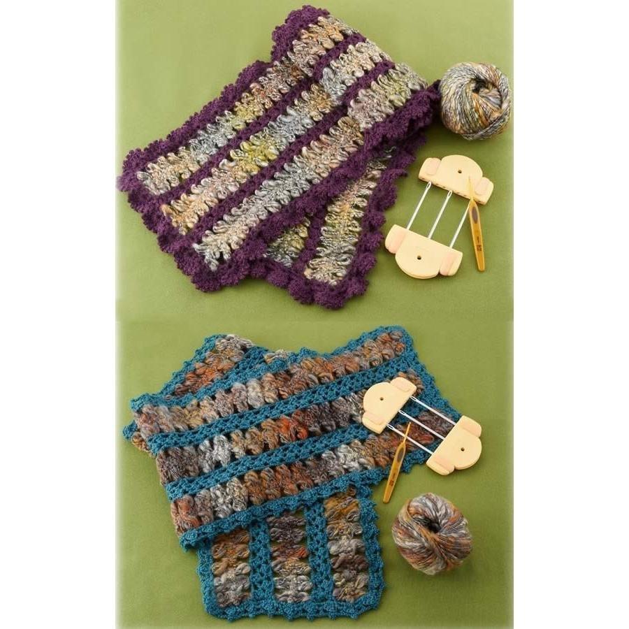 【布的魔法屋】d218-日本製可樂牌毛線蕾絲編織器 毛線編織器 髮夾蕾絲針織機 夾子式圍巾領巾披肩頸鍊辮子編織器-細節圖8