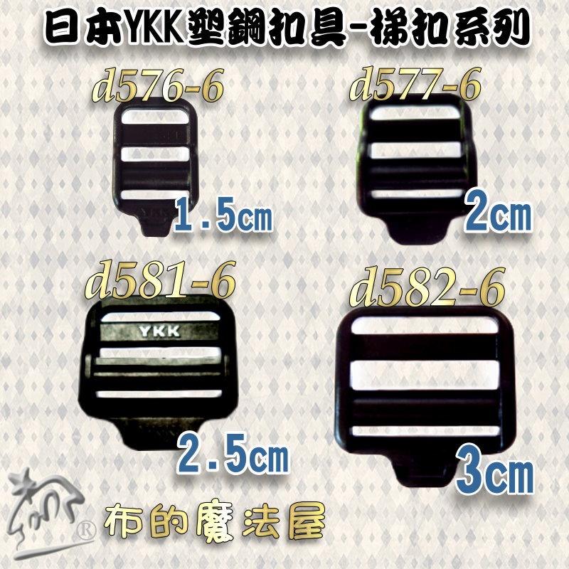 【布的魔法屋】d582-6黑色2入組3cm塑鋼YKK扣具梯扣 日本YKK高品質扣具 樓梯釦梯形扣 目字扣背包扣調整扣-細節圖3