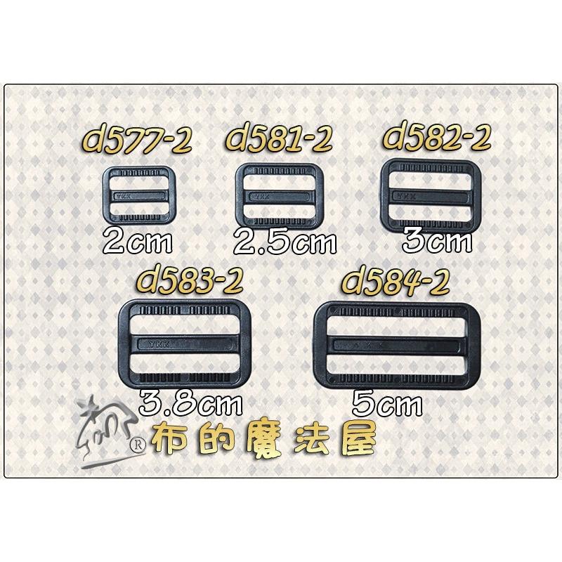 【布的魔法屋】d581-6黑色2入組2.5cm塑鋼YKK扣具梯扣 日本YKK高品質扣具 樓梯釦梯形扣 目字扣背包扣調整扣-細節圖7