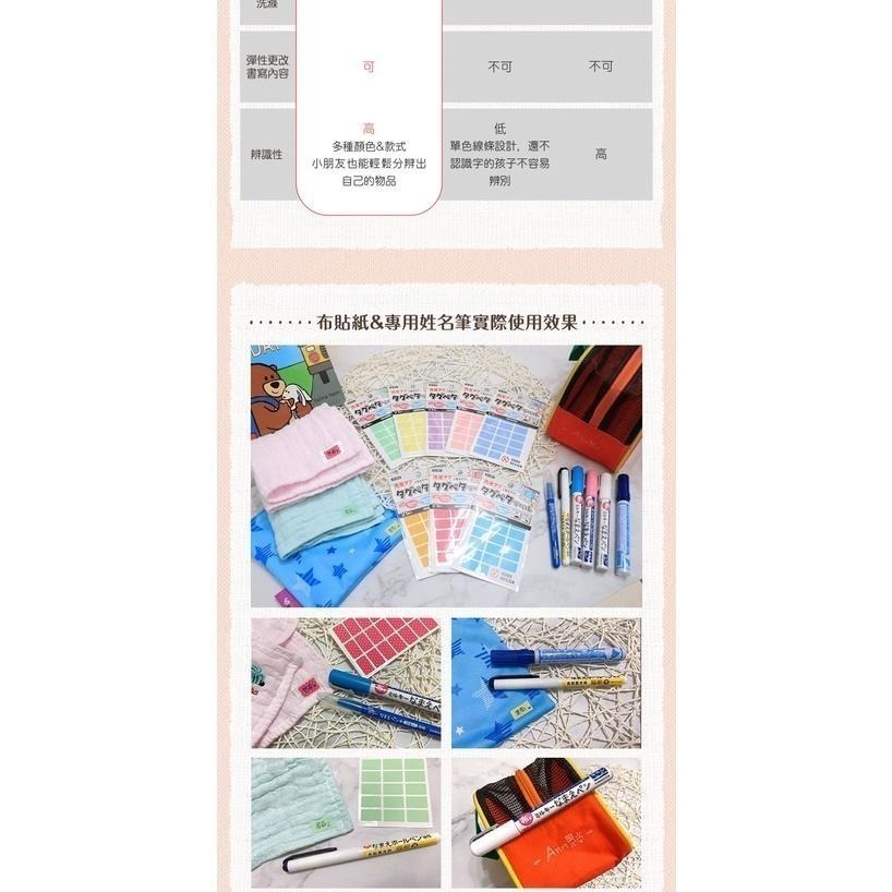 【布的魔法屋】d080-日本製 河口牌 防水布標籤 姓名貼 長方型款KAWAGUCHI  21枚布貼籤 免熨燙 布標貼-細節圖7