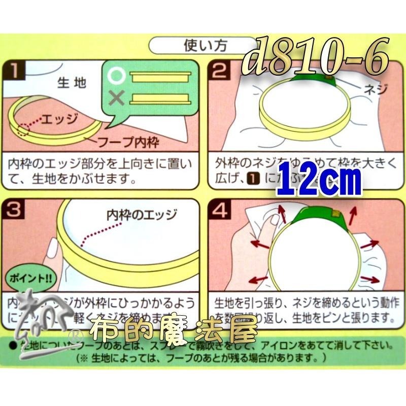 【布的魔法屋】d810-6日本製可樂牌俄羅斯刺繡框12cm繡花框 刺綉框 壓線框 Clover 十字繡 平面刺繡絲帶刺繡-細節圖5