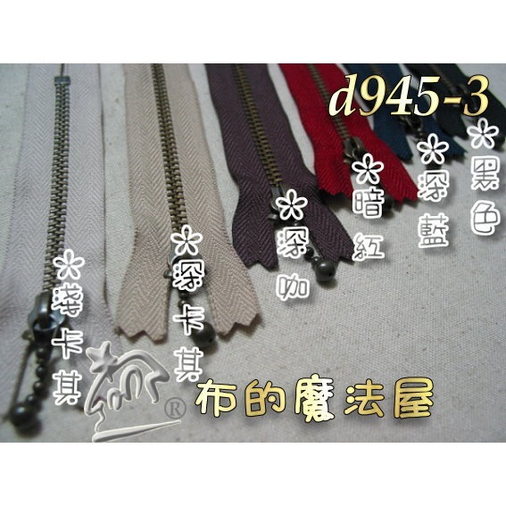 ykk拉鍊【布的魔法屋】d945-3 (7.5cm)日本鏈珠頭ykk金屬拉鍊 拼布拉鍊 ykk金屬拉鏈-細節圖2