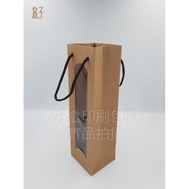 牛皮紙袋/11x10x36.2公分/牛皮紙手提袋/型號D-16104/◤  好盒  ◢-細節圖3