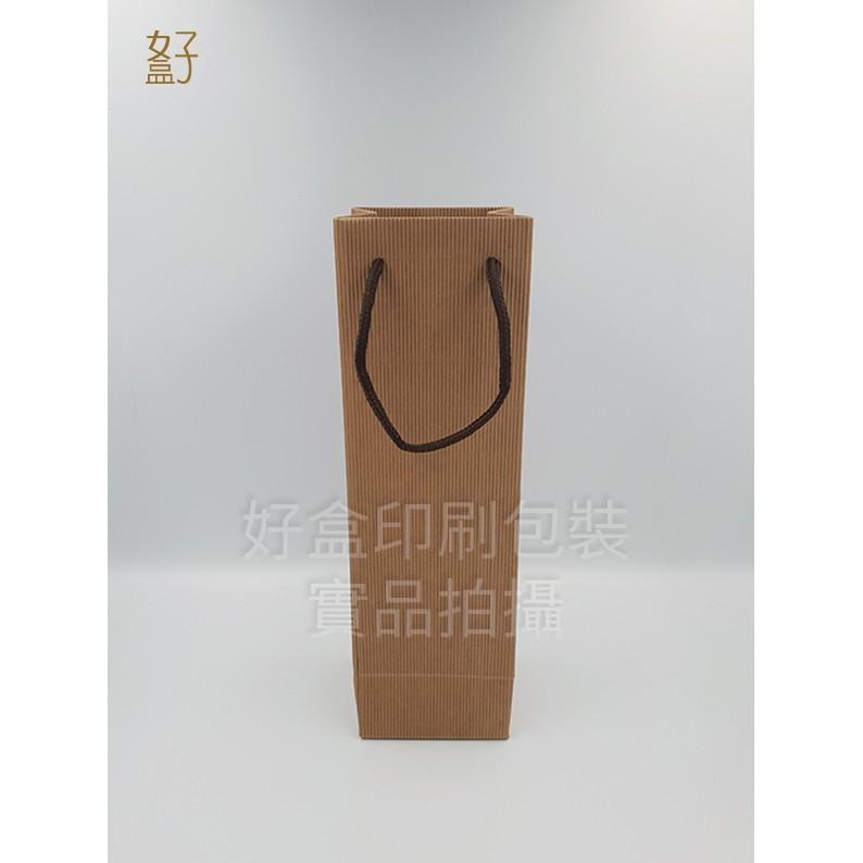 牛皮紙袋/11x10x36.2公分/瓦楞紙/貼窗手提袋/型號D-16105/◤  好盒  ◢-細節圖4