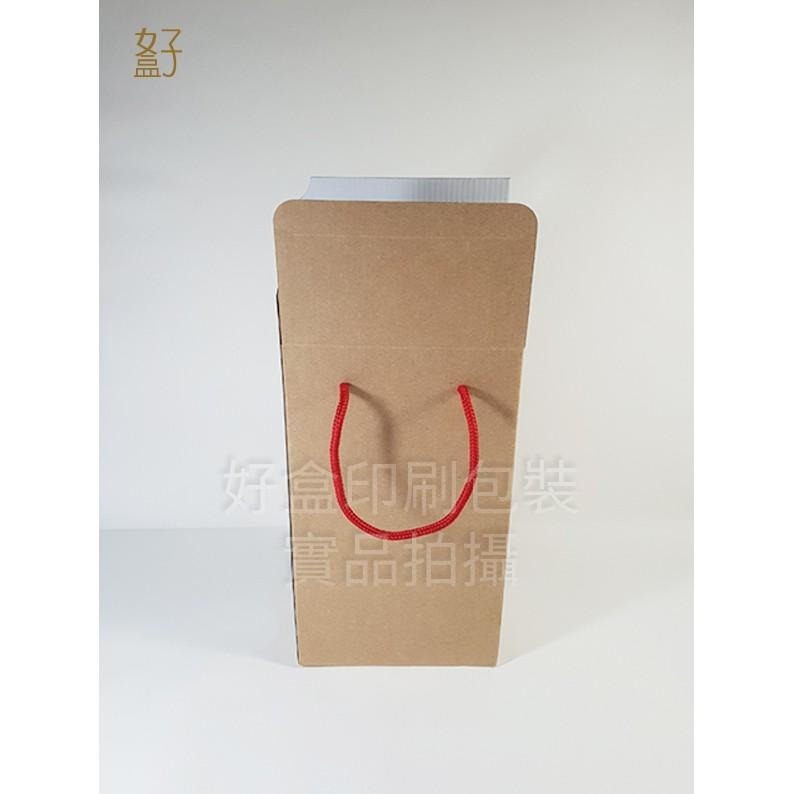 瓦楞紙盒/16x7.7x28公分/禮盒/酒盒/500ml/提盒/型號D-25082/◤  好盒  ◢-細節圖7