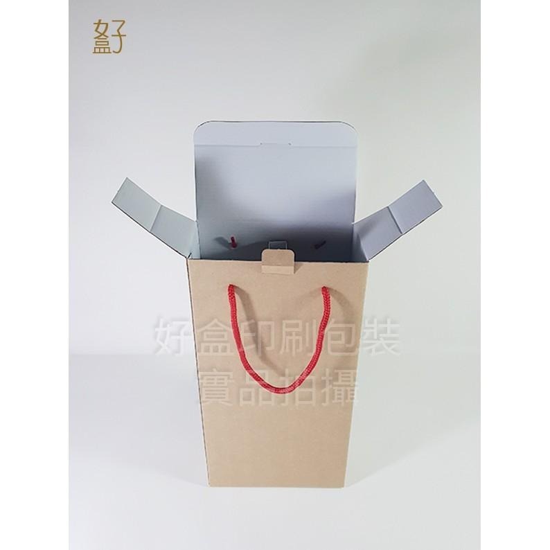 瓦楞紙盒/17x8x33公分/禮盒/酒盒/提盒/型號D-15003/◤  好盒  ◢-細節圖4